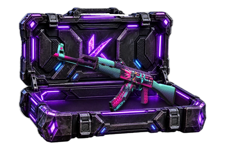 Neon Vault — open case featuring AK-47 | Neon Rider